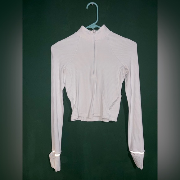 Lululemon Its Rulu Run Ribbed Cropped Half Zip - Picture 2 of 7